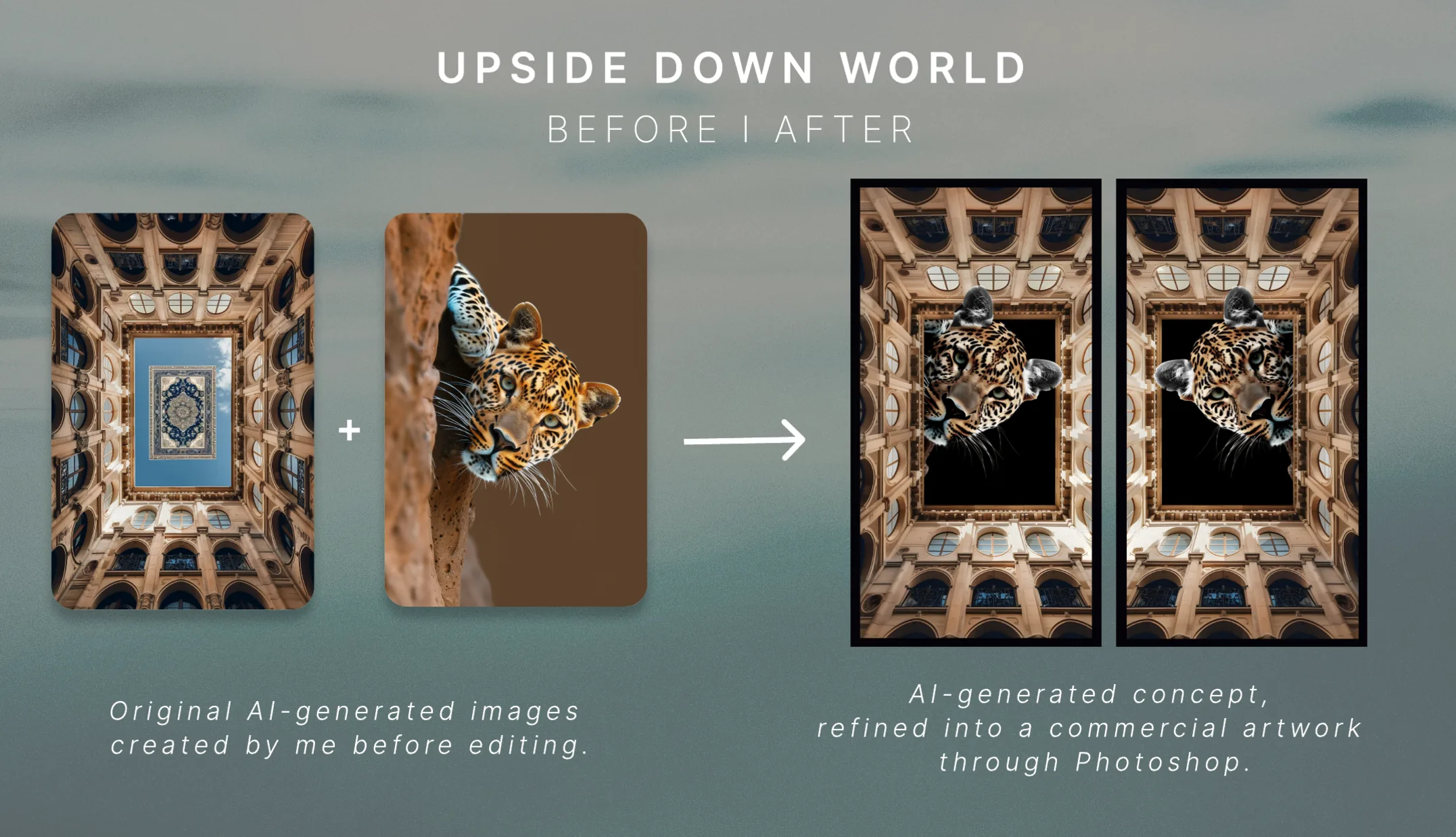 Upside down world — before & after