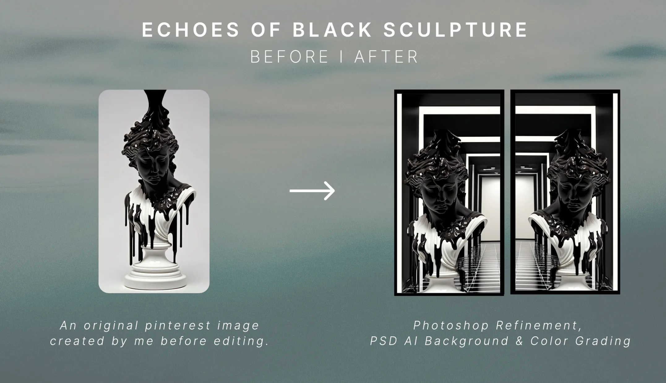 Echoes of black sculpture — Photoshop refinement