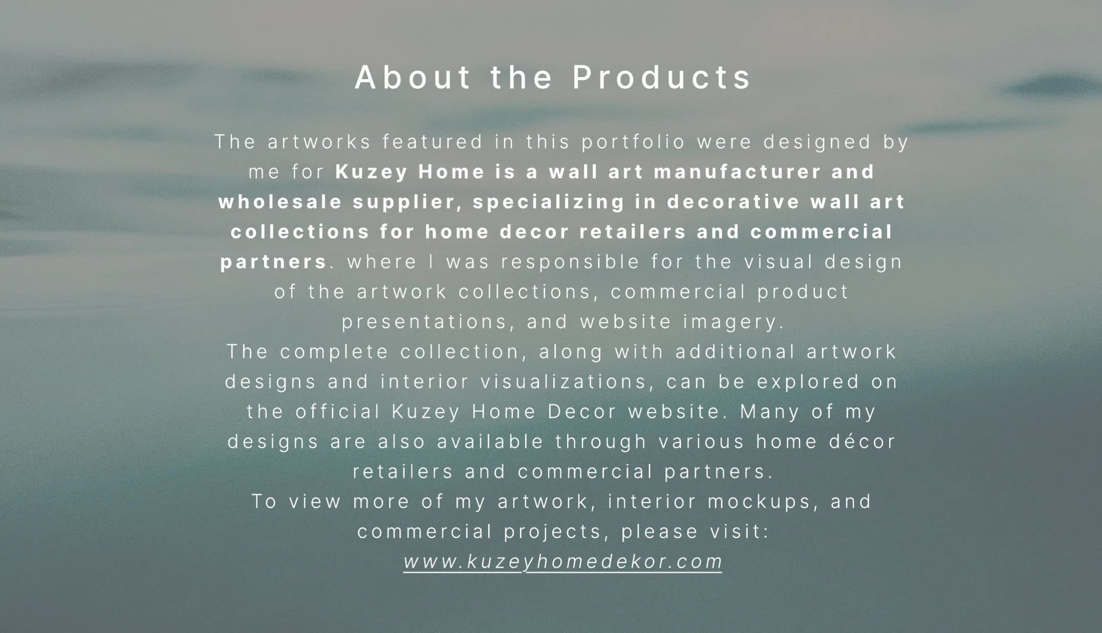 About the products — Kuzey Home